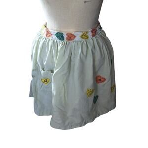 VINTAGE Short heart half apron Women's Size OS in white
